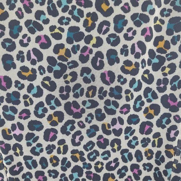 Womens Divided Dress High Low Tank Netted Multicolor Leopard Print Sz 6 - Picture 4 of 5